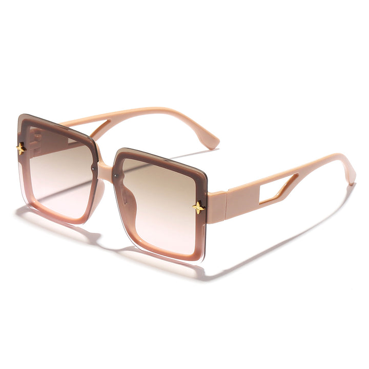 Dame moteriktig kvadratisk solbrille med elegant ramme Skanto