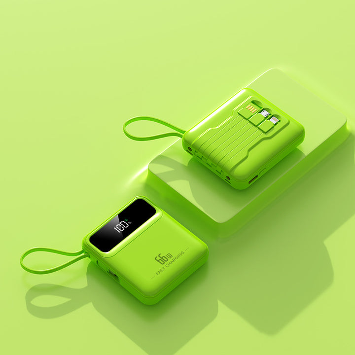 Kompakt powerbank med hurtiglading og digital batteristatus Skanto