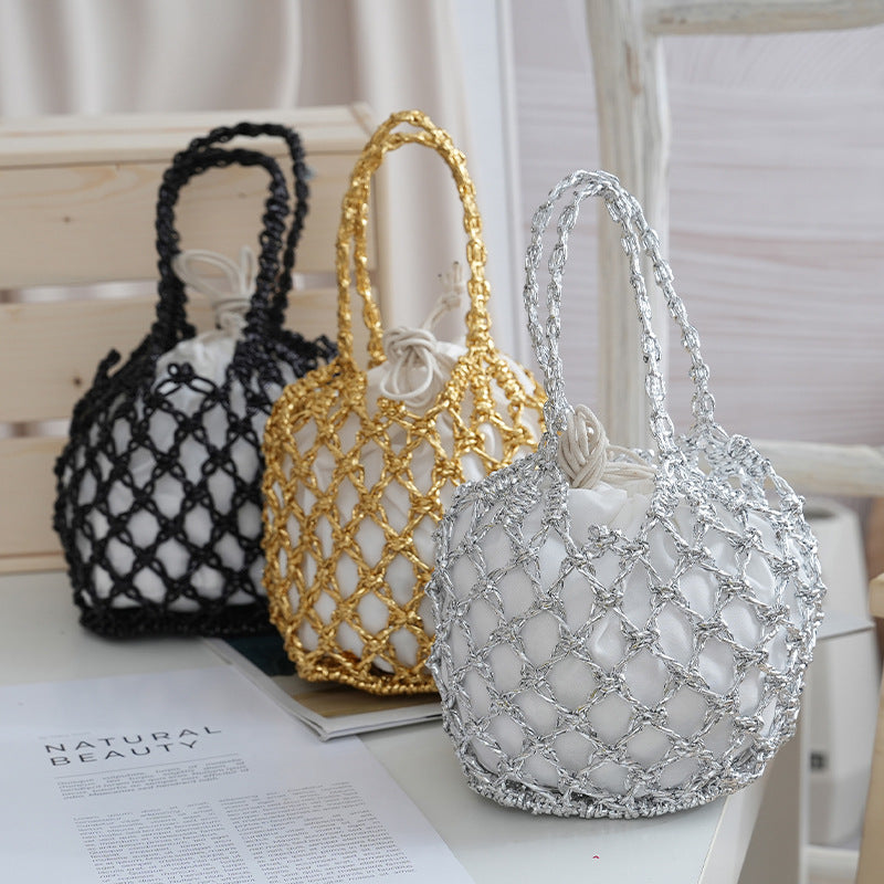 Nettbutikk shopper veske med flettet design Skanto