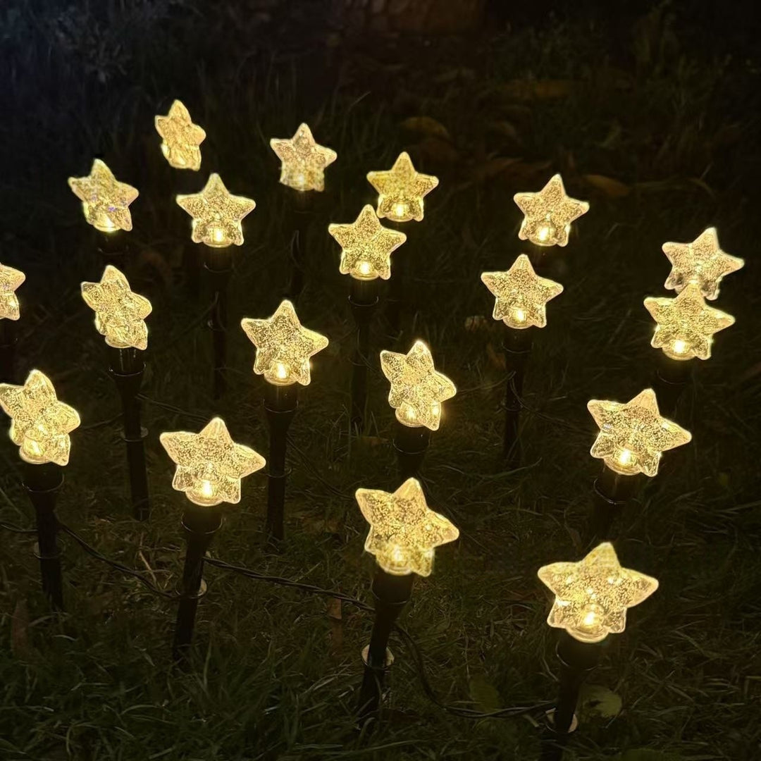 Crescent Moon Solar Garden Stake Lights Skanto