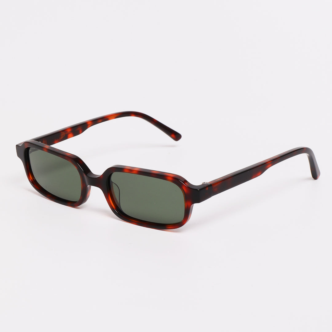 Dame solbrille i moderne, kantete design med høyt utviklede UV-beskyttelseslinser Skanto