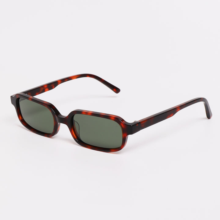 Dame solbrille i moderne, kantete design med høyt utviklede UV-beskyttelseslinser Skanto