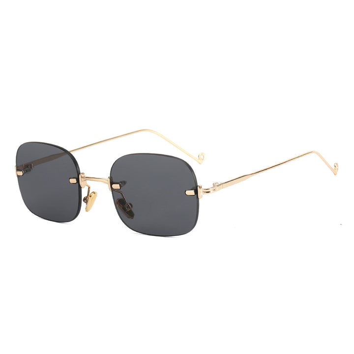 Damer Elegant kvadratisk solbrille med luksuriøs metallramme Skanto