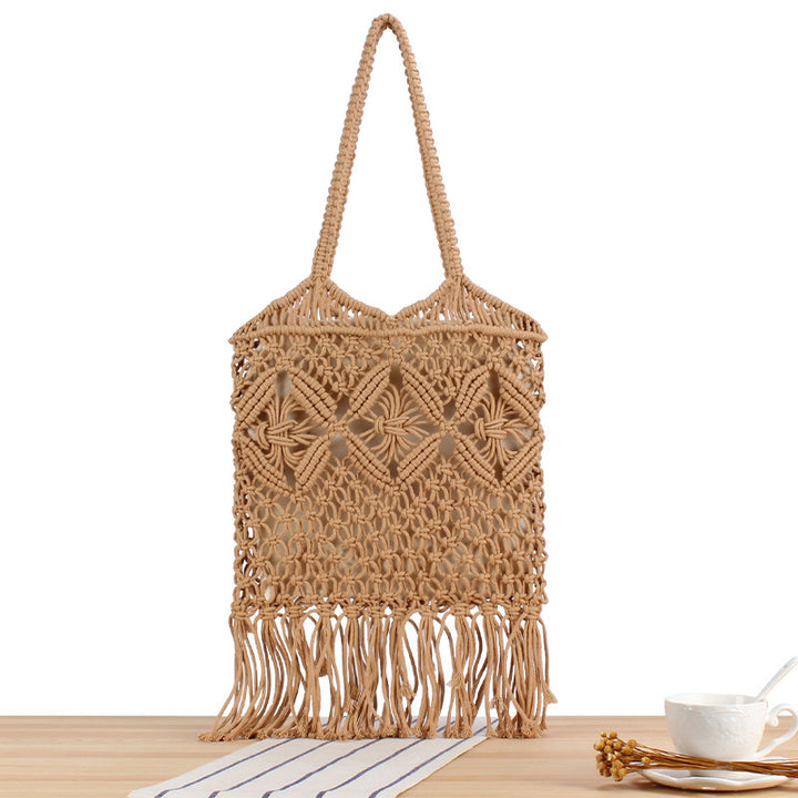 Hand-knotted Macrame Tote Bag Skanto