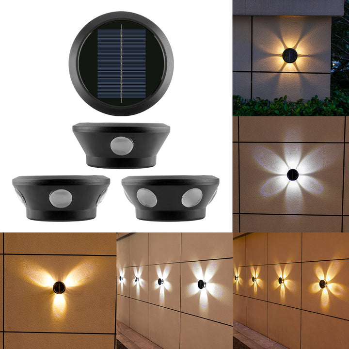Utendørs solvegglys multi-stråle LED dekorativt aksent Skanto