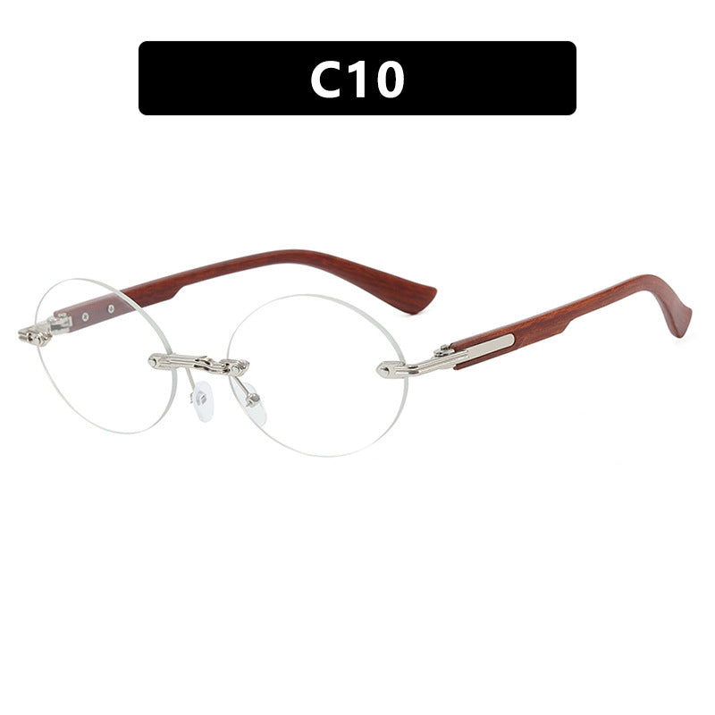 Dame rund solbrille med elegant treinnramme og UV-beskyttelse Skanto