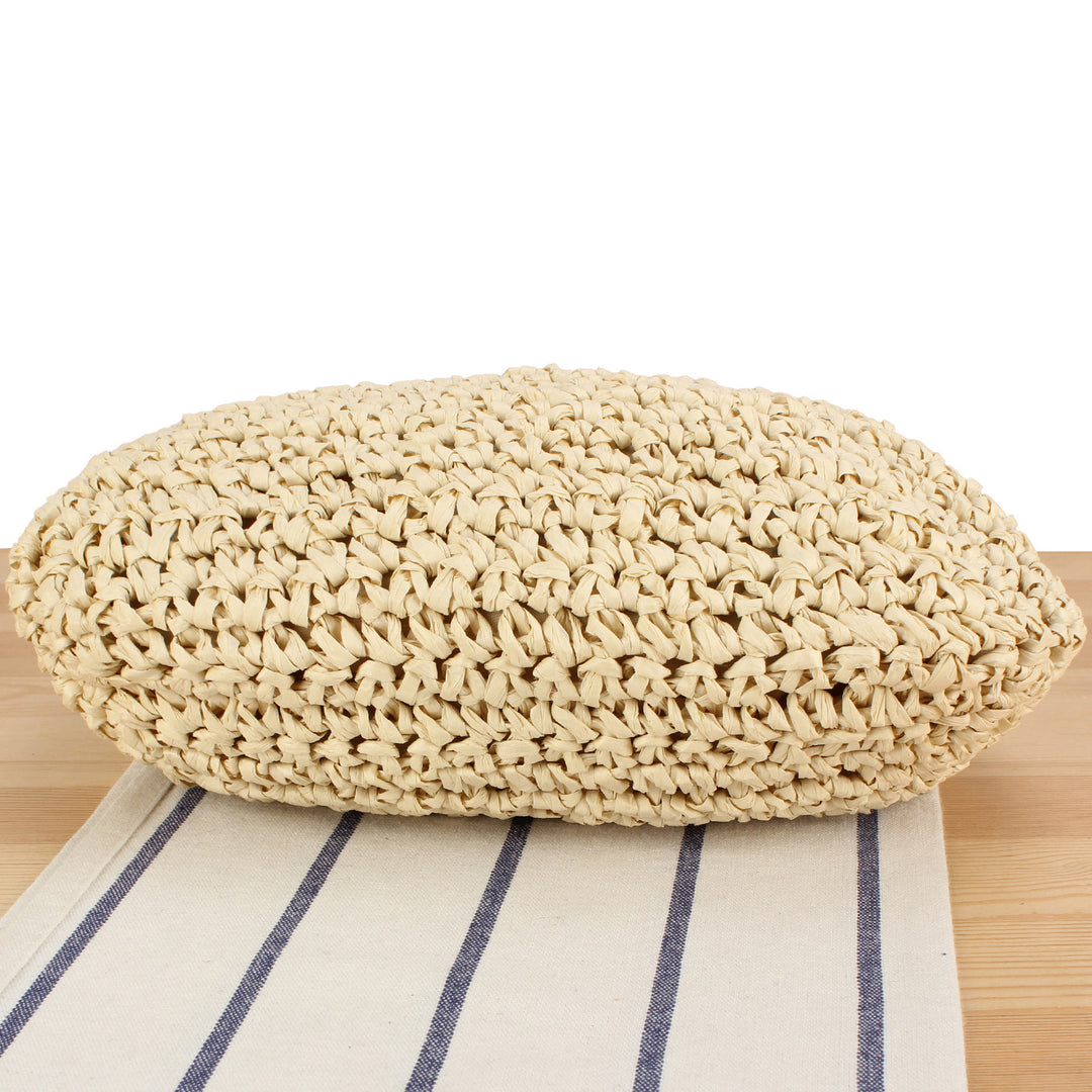 Shoulder Bag from Hand-Knotted Natural Material with Elegant Chain Strap Skanto