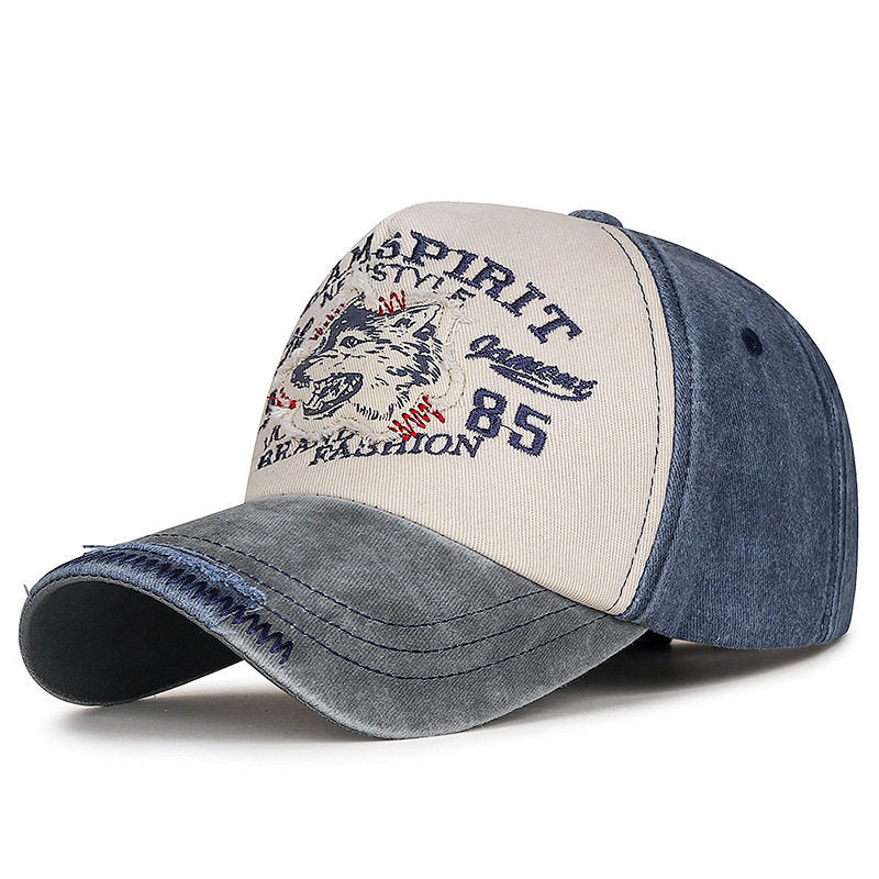 Herre Vintage-Inspirert Ulv Grafisk Baseballcaps Skanto