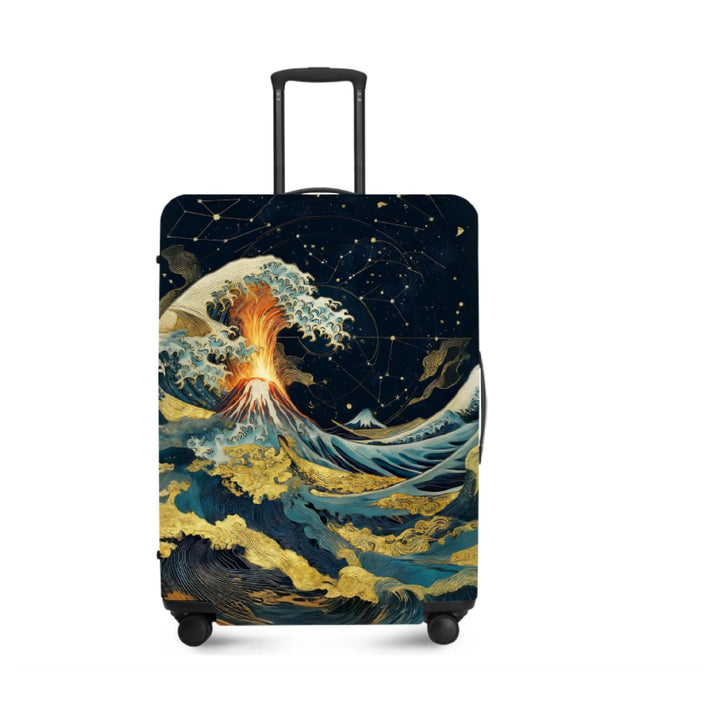 Unisex nan elastisk koffertrekk med mandala-motiv, debarbeskyttelse for teleskophåndtak og hjul Skanto