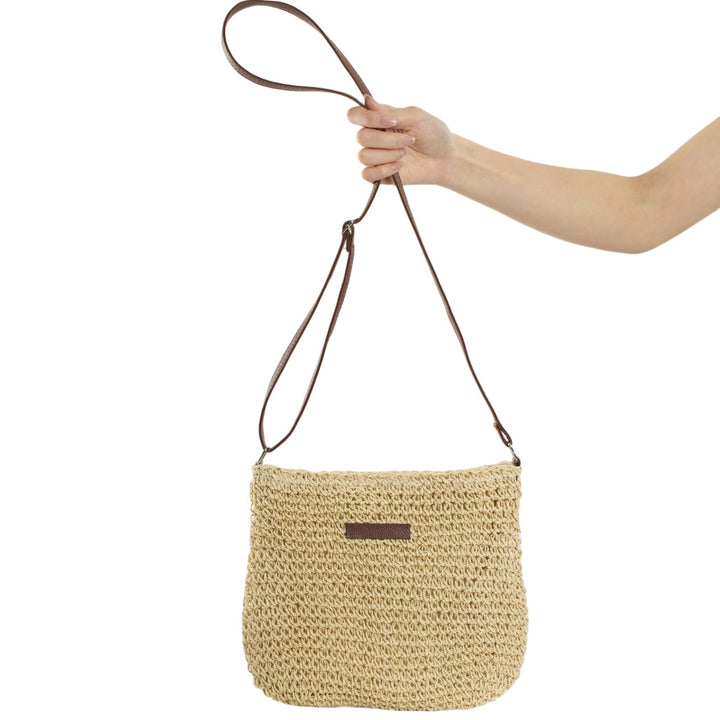 Håndlaget rattan crossbody veske Skanto