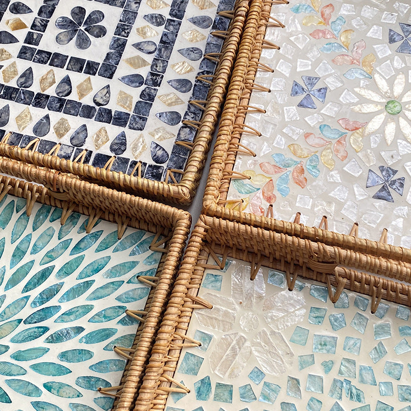 Dame dekorative Mosaikkserveringsfatsett Skanto