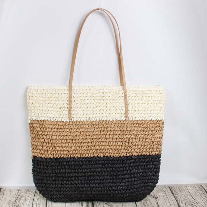 Stor rattan-handletote med robuste håndtak Skanto