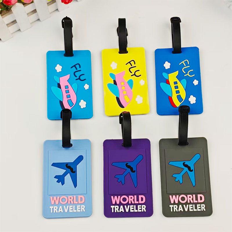 Unisex Travel Theme Silicone Luggage Tag Skanto