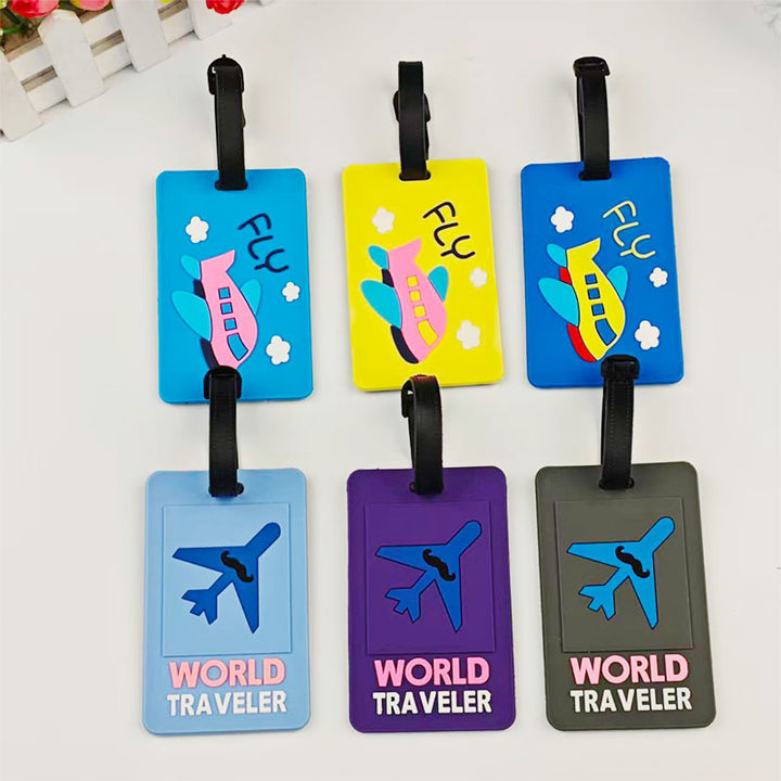 Unisex Travel Theme Silicone Luggage Tag Skanto