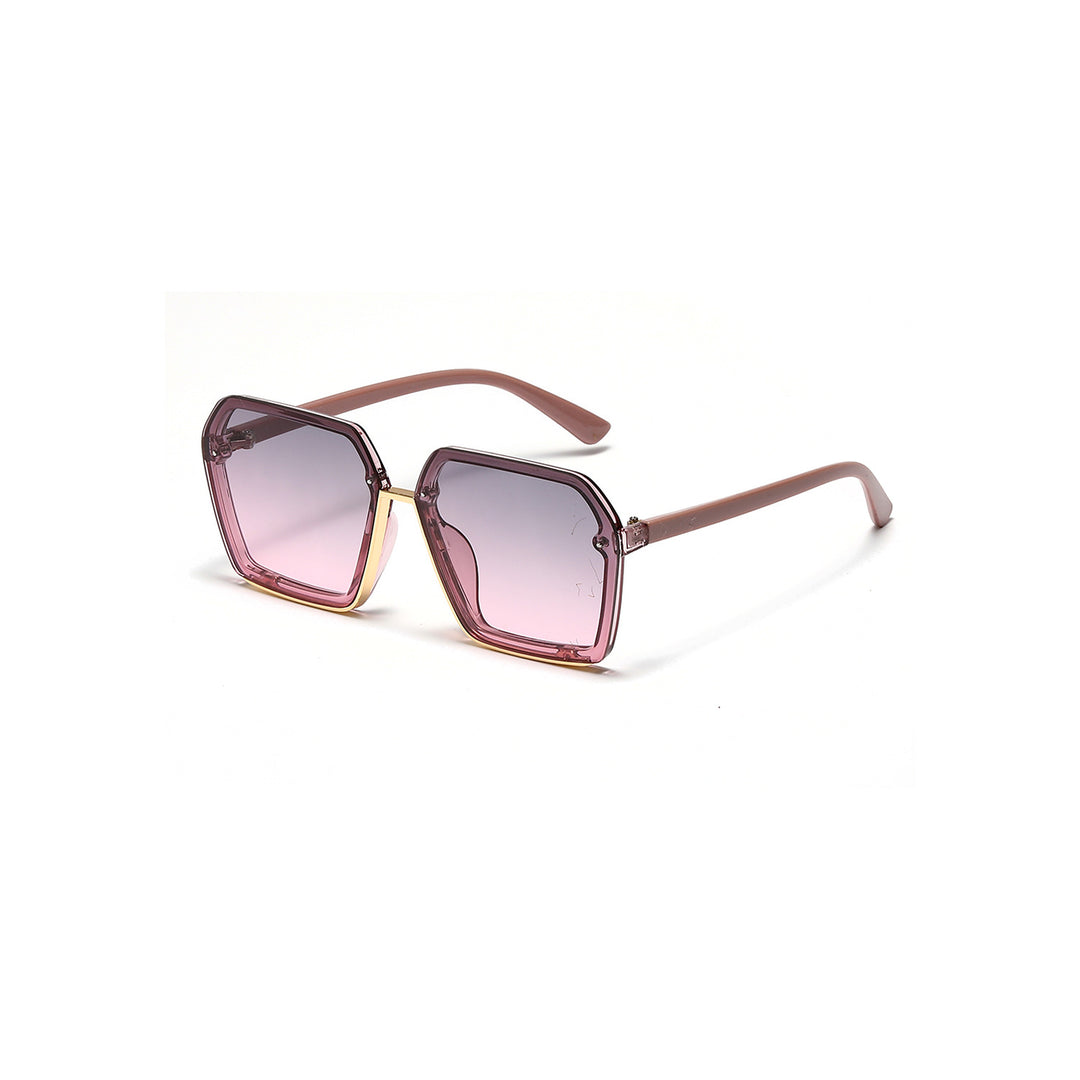 Dame kreative oversized solbriller med unik geometri Skanto