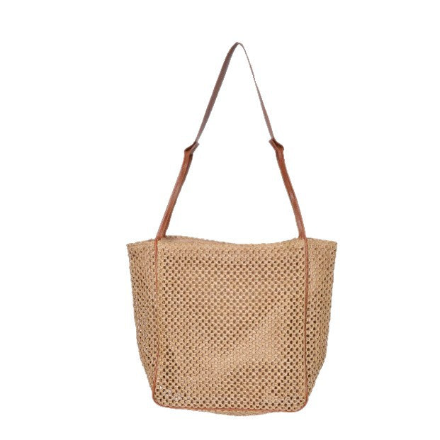 Naturlig bast crossover bag Skanto