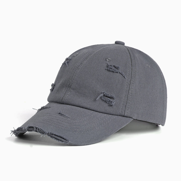 Dame moterisk baseballcap med destroyed-look Skanto