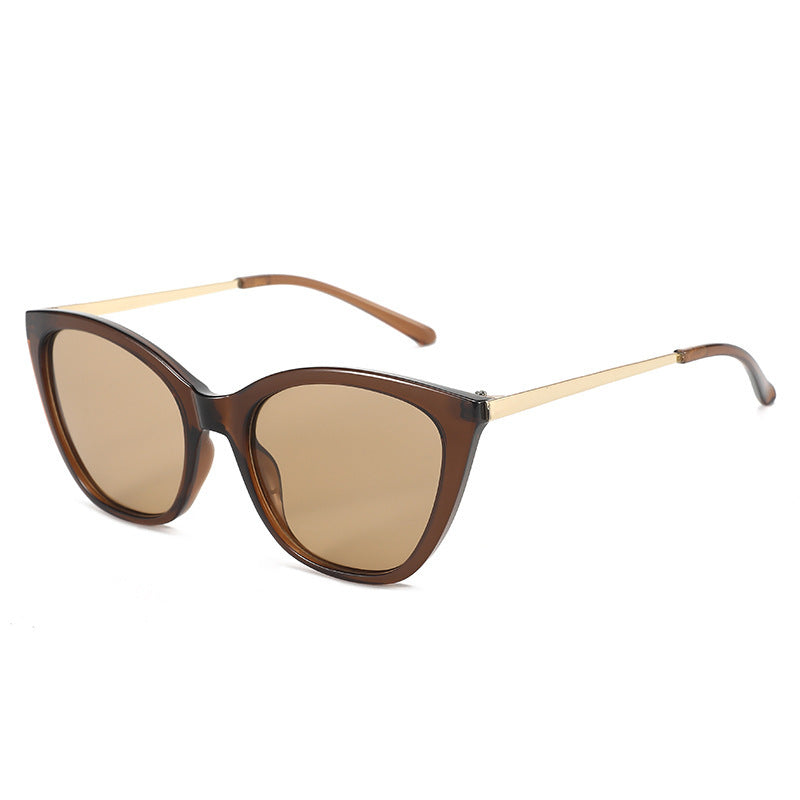 Dame elegant Cat-Eye solbrille med høy kvalitet ramme og UV-beskyttelse Skanto