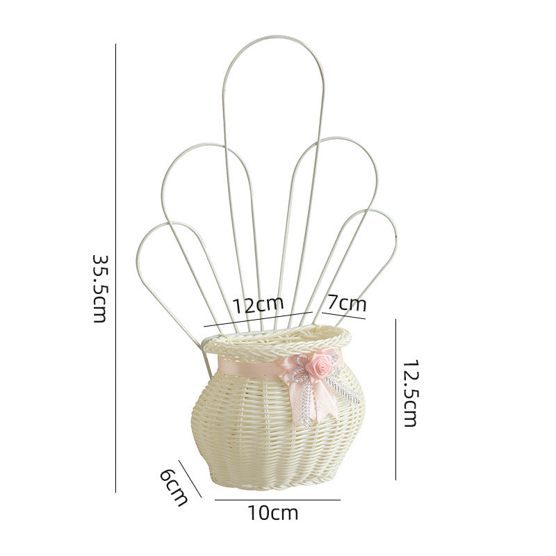 Dekorativ Woven Flower Basket Skanto