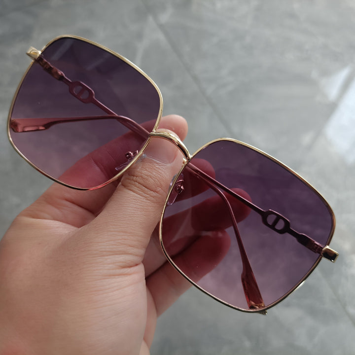 Dame Elegant Oversized Solbrille med Firkant-Design og UV-Beskyttelse Skanto