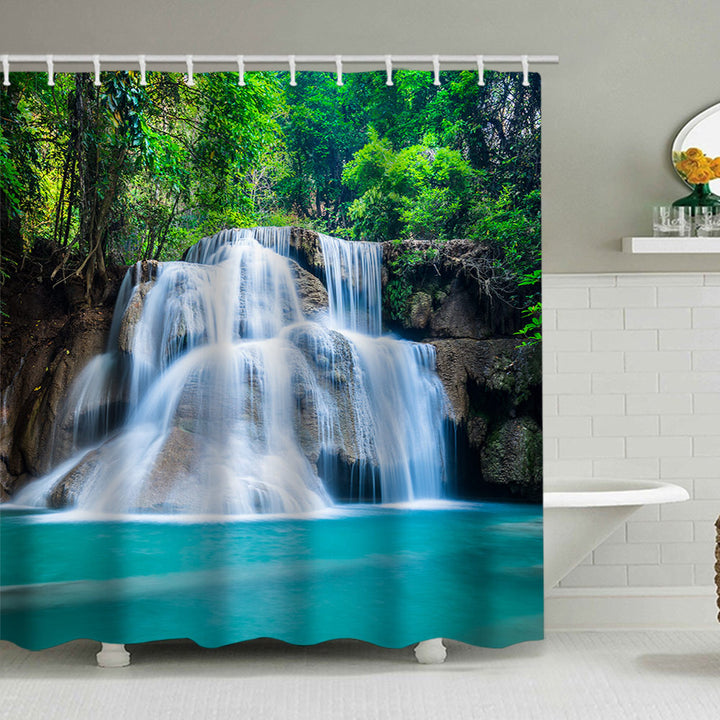 Scenic Waterfall Print Dusjforheng Skanto
