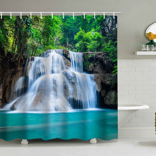 Scenic Waterfall Print Dusjforheng Skanto