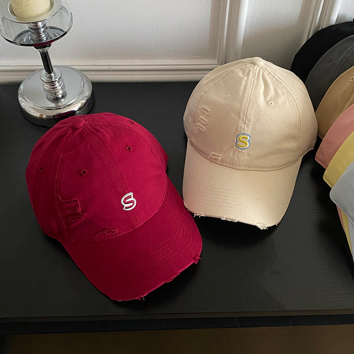 Unisex Slittet Brodert Baseball Caps Skanto