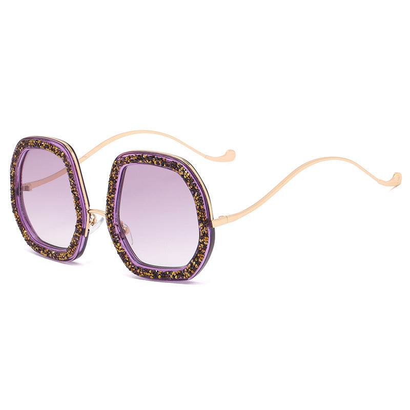 Damer ekstravagant solbrille med glitrende ramme Skanto