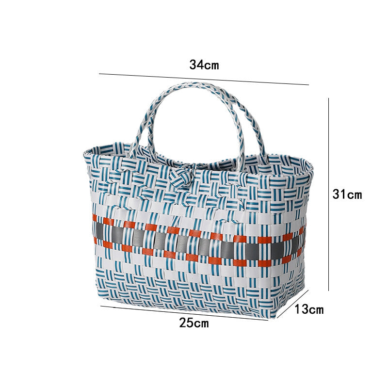 Stor kapasitet vevd handlebag Skanto