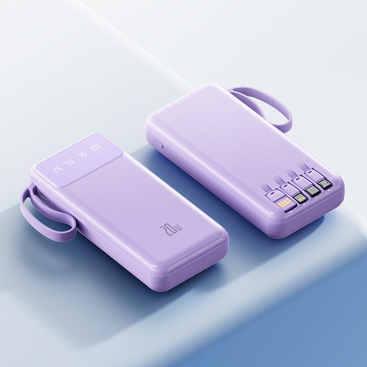 Bærbar hurtiglading powerbank med LED-skjerm Skanto