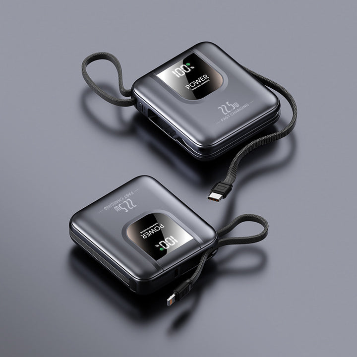 Bærbar powerbank med hurtigladefunksjon og digital skjerm Skanto
