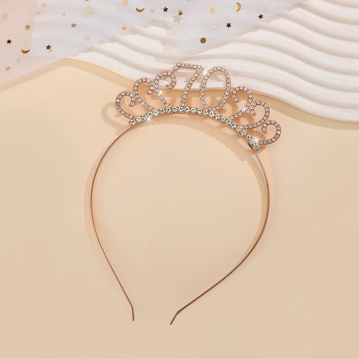 Dame Krystalltiara med personlig designet tallmotiv Skanto