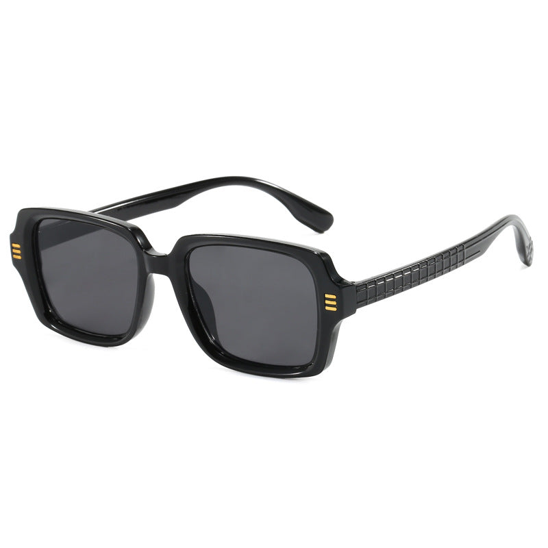 Dame trendy firkantet solbrille med strukturert ramme Skanto