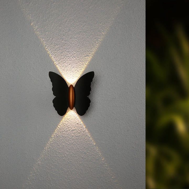 Kreativ sommerfuglformet utendørs terrasse LED vegglampe | Skanto