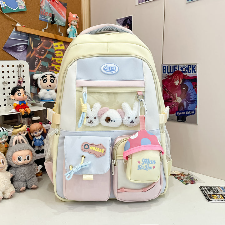 Multi-lomme Casual Skole Rygsekk