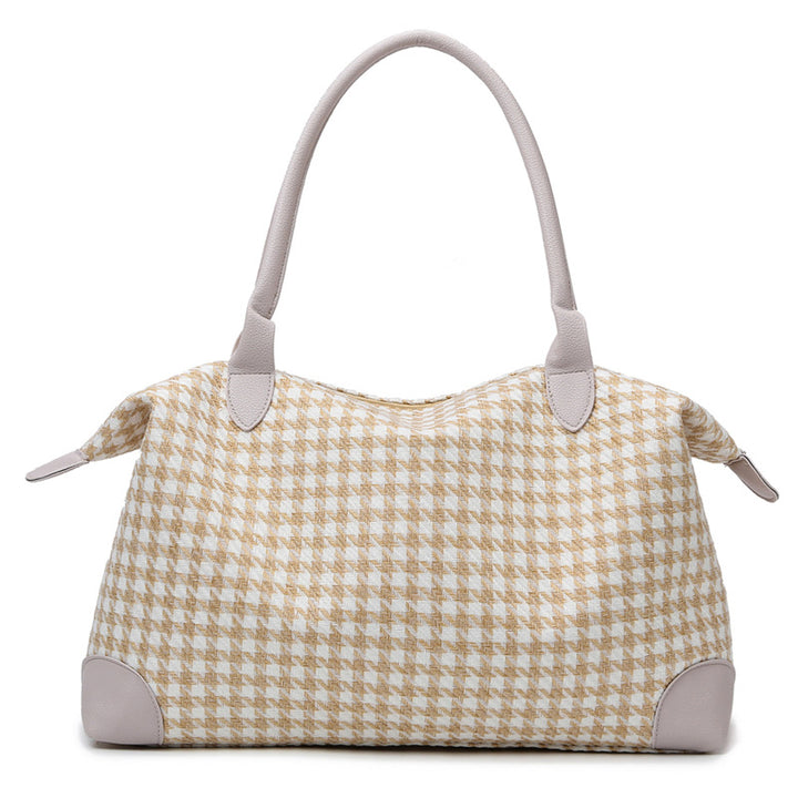 Moderne håndveske i tidløs houndstooth-mønster Skanto