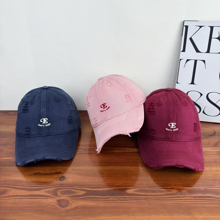 Unisex Slittet Denim Caps Skanto