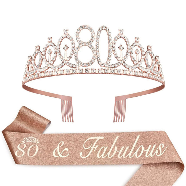 Damer Krystallprinsessekrone med 30 & Fabulous tekst Skanto