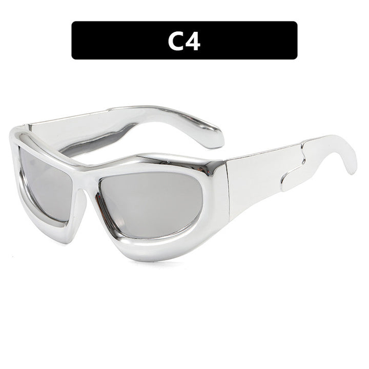 Dame sporty solbriller med futuristisk design Skanto