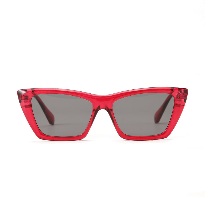 Dame geometrisk solbrille med stilfull plastinn ramme Skanto