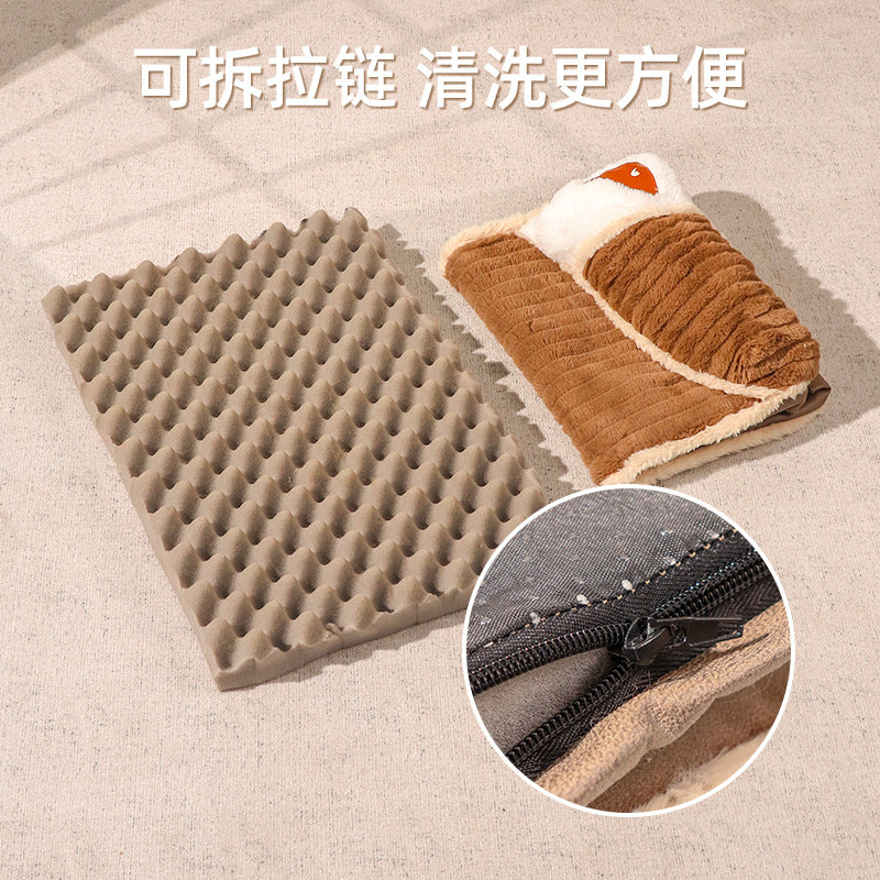 Plush ortopedisk matte hundeseng