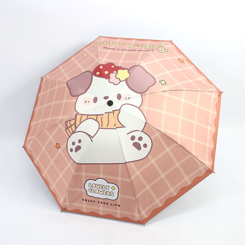 Kvinnes Kawaii Sammenleggbar Paraply Skanto