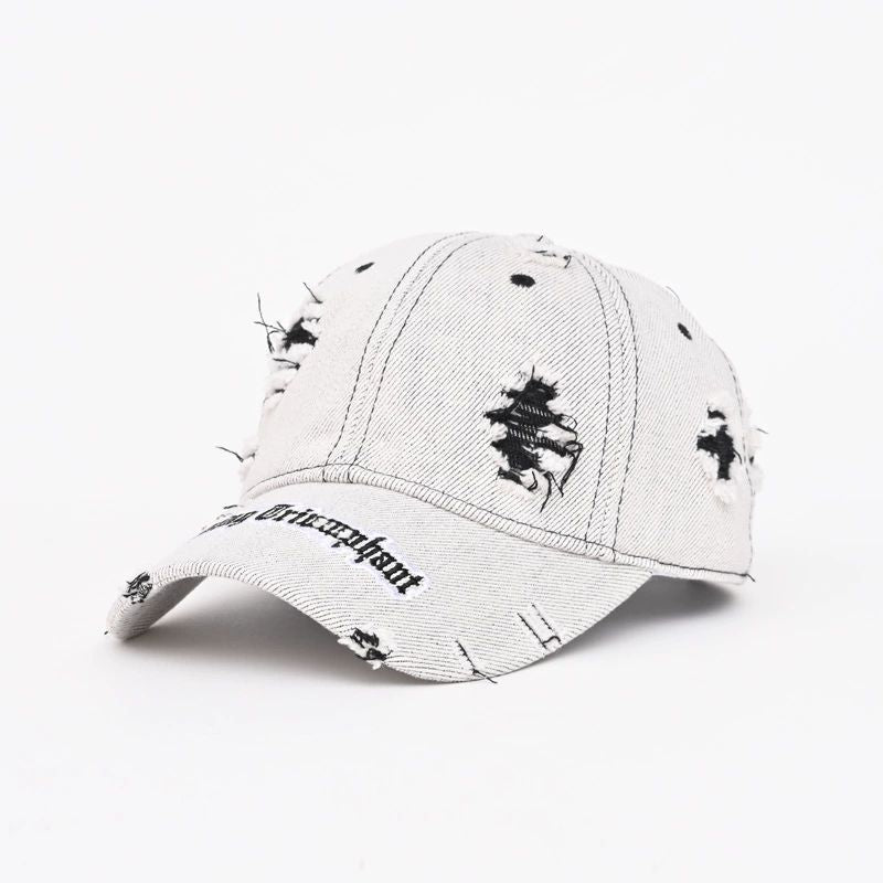 Kvinners slitt denim caps Skanto
