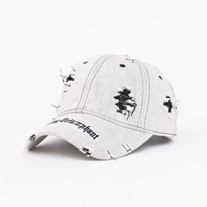 Kvinners slitt denim caps Skanto