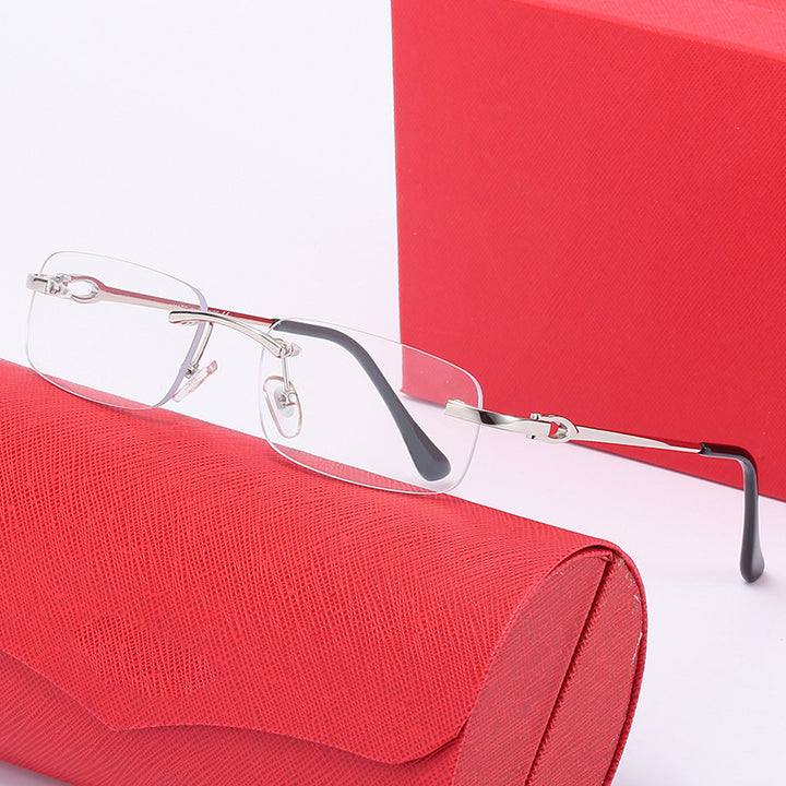 Dame elegant halvrammebrille med komfortable nesepads Skanto