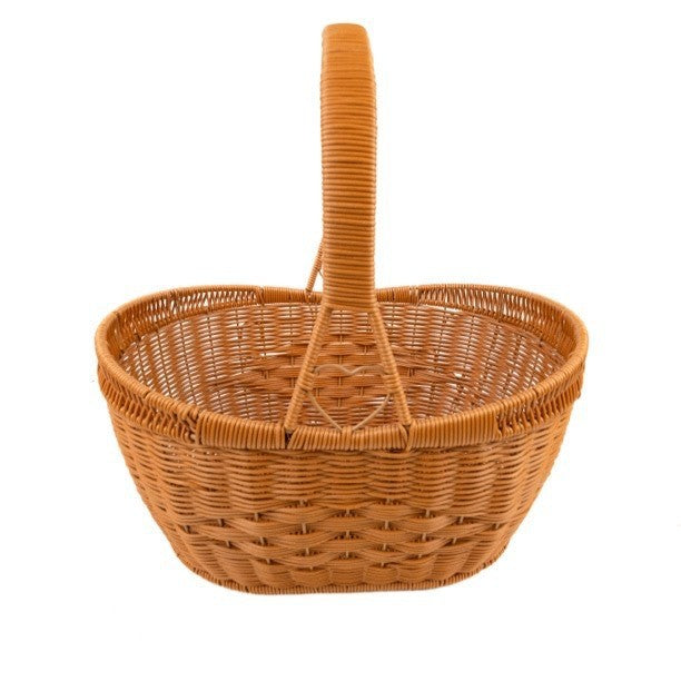 Dame Håndlaget Rattan Handlekurv Skanto