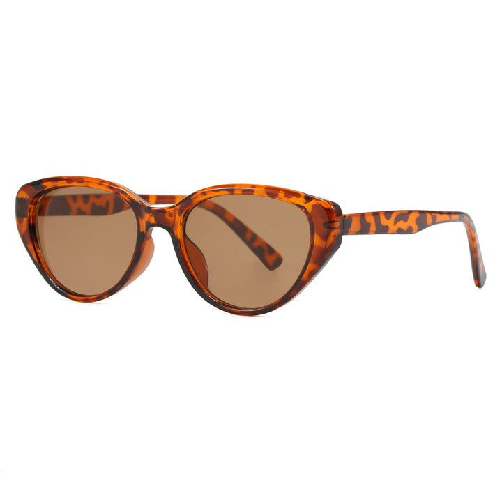 Dame Cat-Eye Solbriller med trendy leopardmønster Skanto