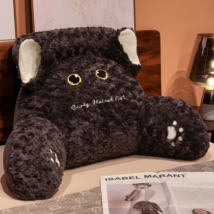 Plush ryggstøttepute med kattemotiv Skanto
