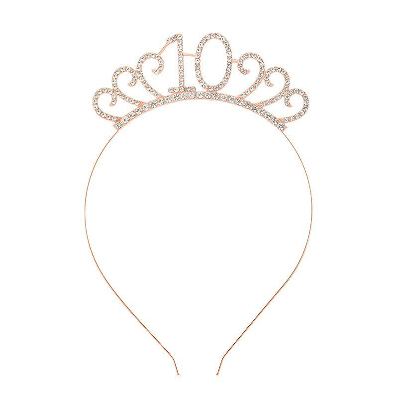 Dame Krystalltiara med personlig designet tallmotiv Skanto