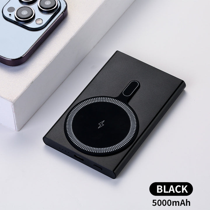 Bærbar magnetisk powerbank med hurtig induktiv ladetanker Skanto